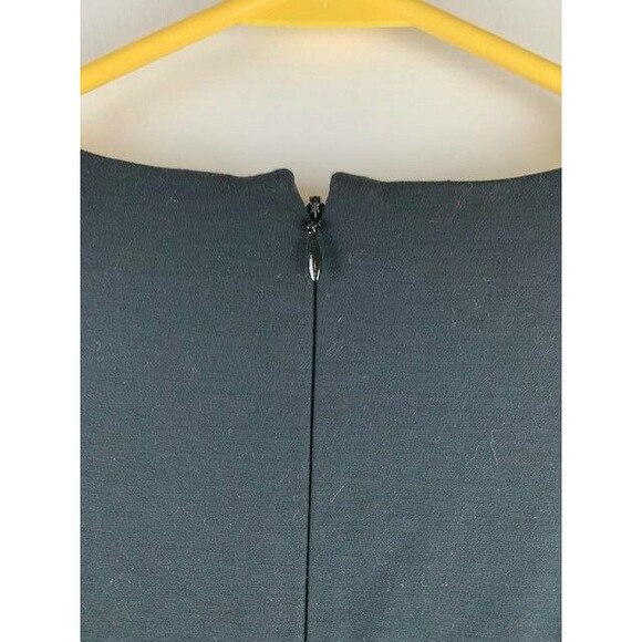 Banana Republic Size 00 Petite Black Dress 3/4 Sleeve Scoop Neck - Picture 6 of 7